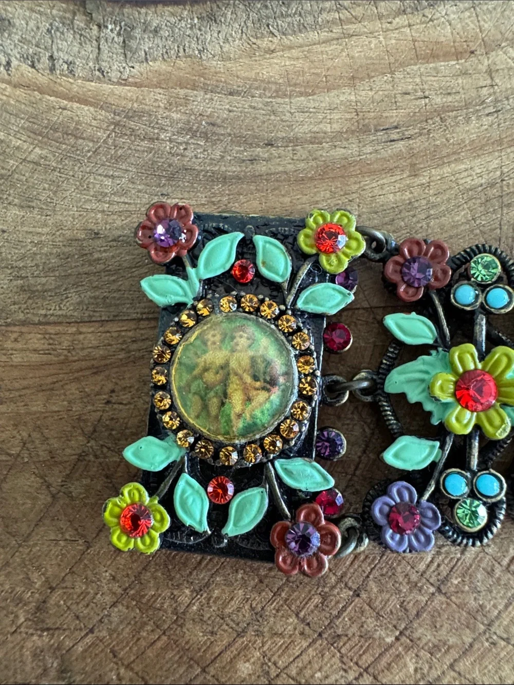 Multicolor Floral Embellished Women's Hair Barrette